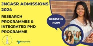 JNCASR Admissions 2024