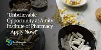 Amity Pharmacy JRF Job Opening - Apply Now