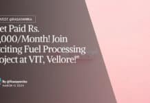 VIT Vellore Chemical Engineering SRF Job - Apply Now