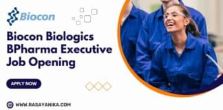 Biocon Biologics BPharma Executive Job