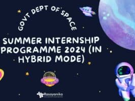 Govt Dept of Space Summer Internship