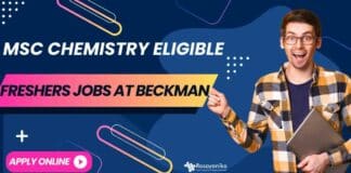 Freshers Chemistry Jobs at Beckman
