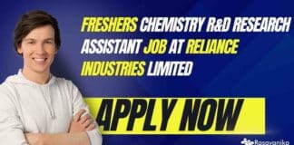 Freshers Chemistry R&D Research