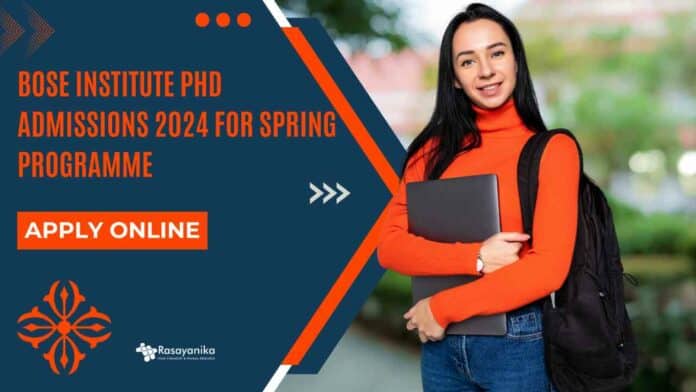 Bose Institute Admissions 2024