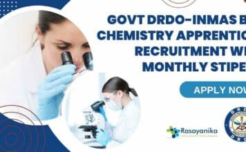 Govt DRDO-INMAS Apprentices Recruitment