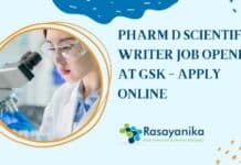 Pharm D Scientific Writer Job