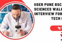 IISER Pune BPharma Walk-In-Interview