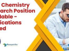 NABI Chemistry Research Position Available