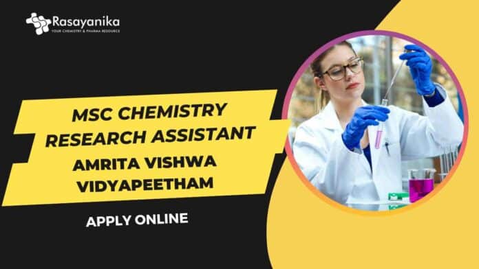 MSc Chemistry Research Assistant
