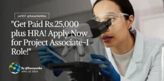 "Get Paid Rs.25,000 plus HRA! Apply Now for Project Associate-I Role!"