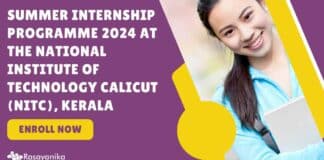 NIT Calicut Summer Internship Programme