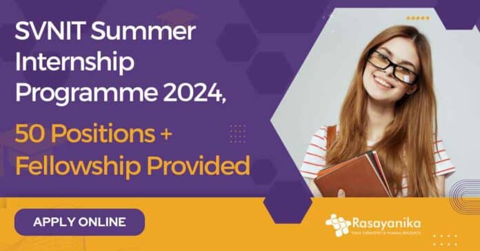 SVNIT Summer Internship Programme