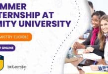 Summer Internship at Amity University