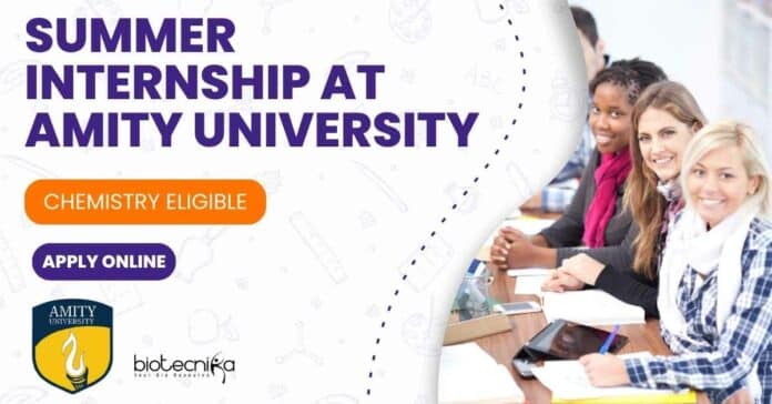 Summer Internship at Amity University
