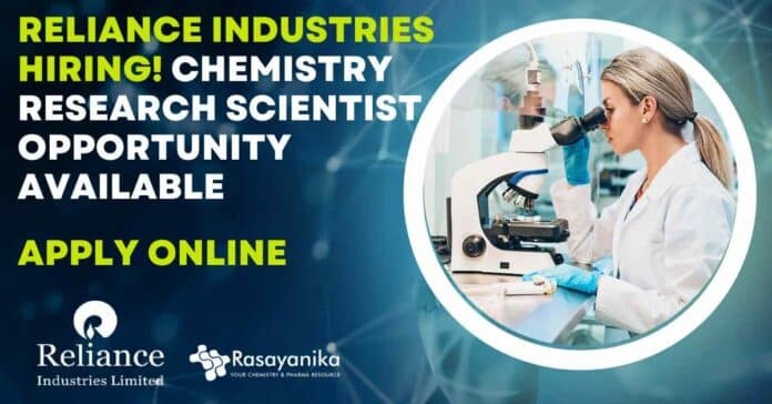 Reliance Industries PhD Chemistry