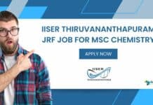 IISER Thiruvananthapuram JRF Job