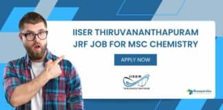 IISER Thiruvananthapuram JRF Job