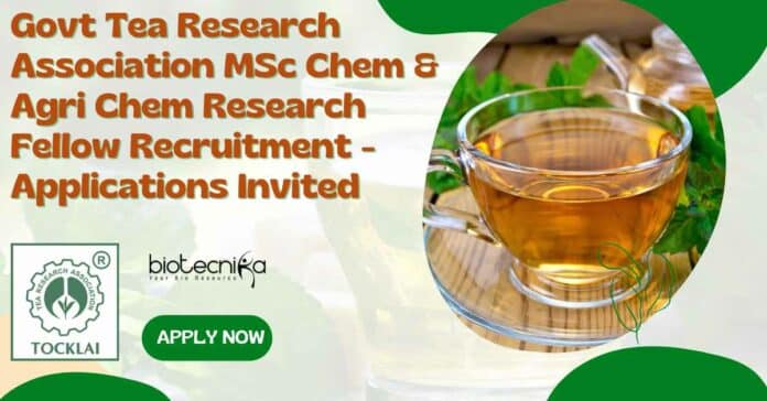 Tea Research Association Chemistry Job