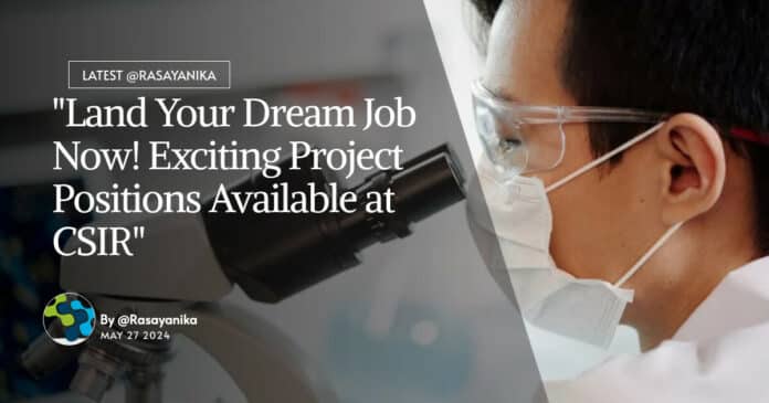 CSIR-CSMCRI MSc Chemistry Project Research Job Openings - Apply Now