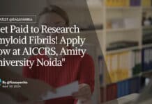 "Get Paid to Research Amyloid Fibrils! Apply Now at AICCRS, Amity University Noida"