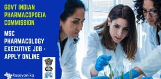 Govt IPC Pharmacology Executive Job