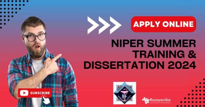 NIPER Summer Training & Dissertation 2024