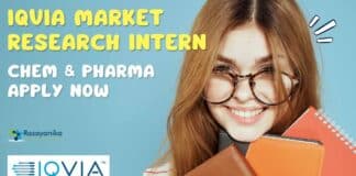 IQVIA Research Intern 2024 For MSc Chem & Pharma - Apply Online