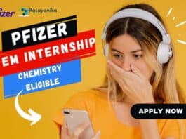 Pfizer STEM Internship For Chemistry, Apply Online Now