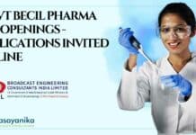 Govt BECIL Pharma Job Openings