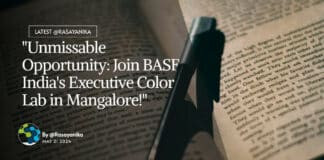 "Unmissable Opportunity: Join BASF India's Executive Color Lab in Mangalore!"