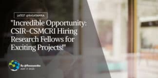 "Incredible Opportunity: CSIR-CSMCRI Hiring Research Fellows for Exciting Projects!"