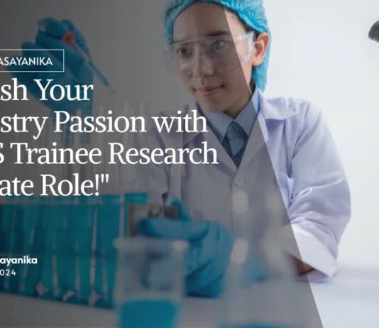 "Unleash Your Chemistry Passion with JDDDS Trainee Research Associate Role!"