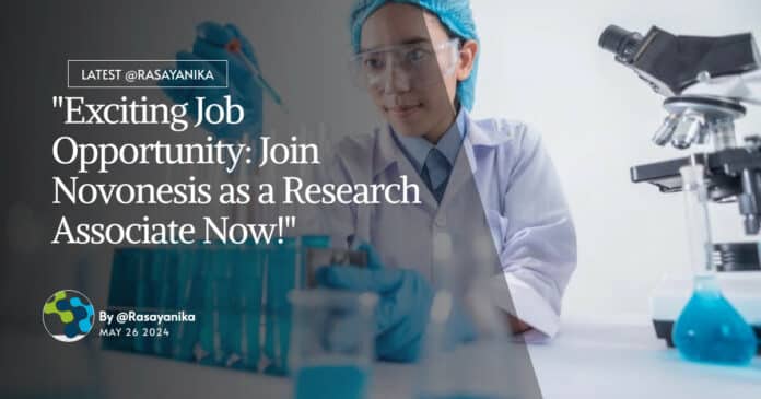"Exciting Job Opportunity: Join Novonesis as a Research Associate Now!"