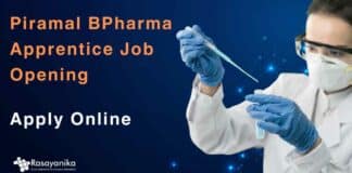 Piramal BPharma Apprentice Job