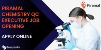 Piramal Chemistry QC Executive