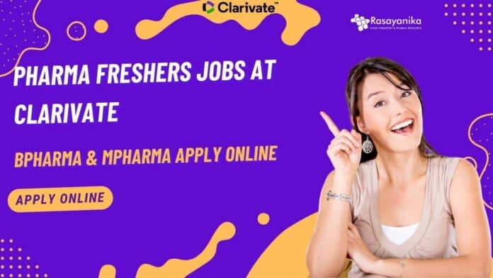 Pharma Freshers Jobs India