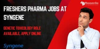 Freshers Pharma Vacancies at Syngene