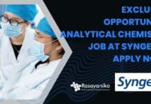 Syngene Analytical Chemistry Job