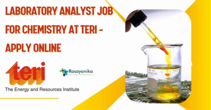 Laboratory Analyst Job For Chemistry
