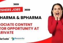Freshers Pharma Job Openings