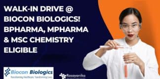 Walk-In Drive @ Biocon Biologics!
