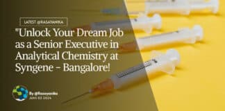 Syngene MPharma Analytical Chemistry Executive Job Opening - Apply Online