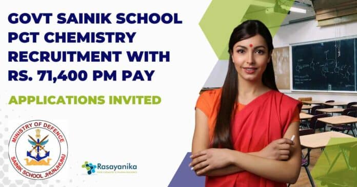 Govt Sainik School PGT Chemistry Recruitment