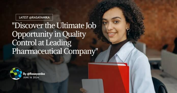 Jubilant Generics QC Job Opening