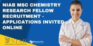 NIAB MSc Chemistry Research Fellow Recruitment