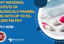 Govt Pharma Jobs at NIB - Applications Invited