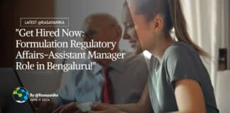 "Get Hired Now: Formulation Regulatory Affairs-Assistant Manager Role in Bengaluru!"