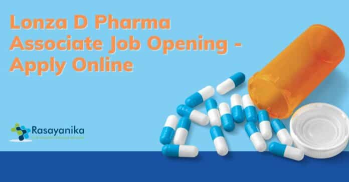 Lonza D Pharma Associate Job