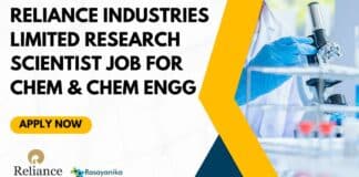Reliance Industries Research Scientist Job
