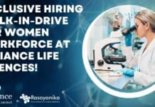 Reliance Life Sciences Walk-In For Women - Chemistry & Chemical Engg Eligible
